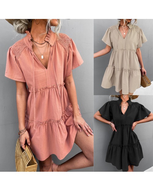 Spring summer 2023 hot sale s V-neck dress A line dress