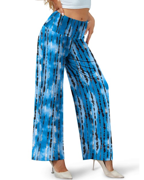 Women's Stretchy Wide Leg Palazzo Lounge Pants Casual Comfy High Waist Palazzo Pants