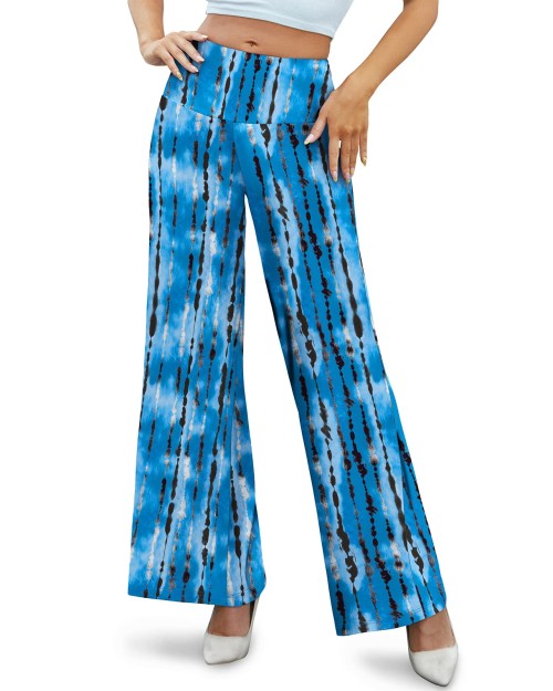 Women's Stretchy Wide Leg Palazzo Lounge Pants Casual Comfy High Waist Palazzo Pants