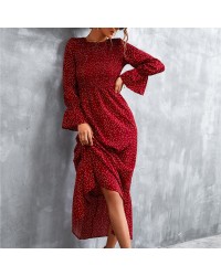 Spring 2023 new hot selling vintage polka-dot print long sleeves dress