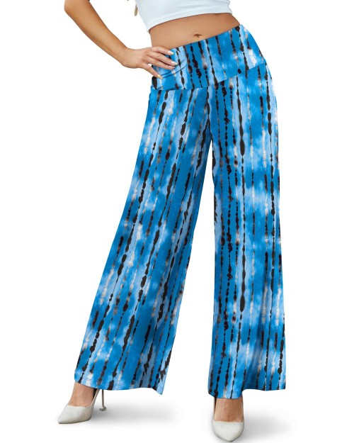 Women's Stretchy Wide Leg Palazzo Lounge Pants Casual Comfy High Waist Palazzo Pants