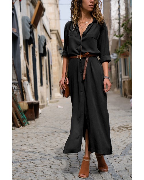 New fashion women temperament loose maxi shirt skirt