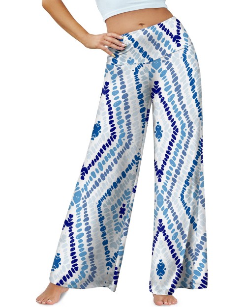 Design  Stripe Full Length Woman'S Casual Trousers Palazzo Casual Pants