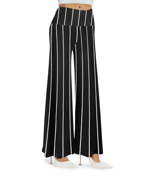 Design  Stripe Full Length Woman'S Casual Trousers Palazzo Casual Pants