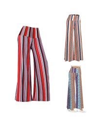 Design  Stripe Full Length Woman'S Casual Trousers Palazzo Casual Pants